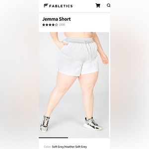Jenna shorts size 1x Fabletics woman’s plus size 1x grey Jemma shorts